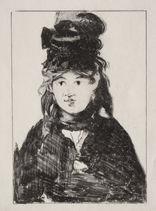 Portrait of Berthe Morisot by Édouard Manet
