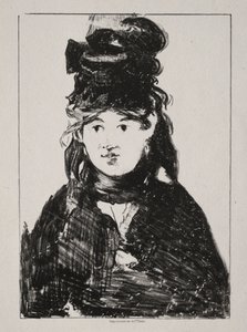 Portrait of Berthe Morisot, 1872 by Édouard Manet