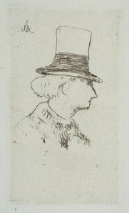Portrait of Charles Baudelaire in Profile by Édouard Manet