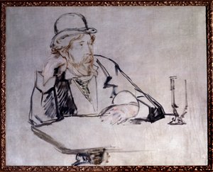 Portrait of the Irish novelist Georges Moore at the Cafe