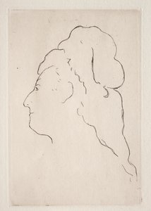 Profile of Eva Gonzales Turned to the Left by Édouard Manet