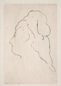 Profile of Eva Gonzalès Turned to the Left by Édouard Manet