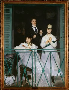 The Balcony (portraits of Berthe Morisot, Fanny Claus, Antoine Guillemet and Leon Leenhoff) by Édouard Manet