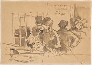 The Railway Restaurant by Édouard Manet
