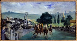 The Races at Longchamp by Édouard Manet