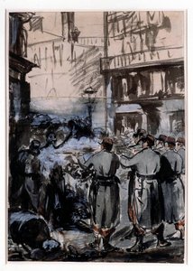 Town of 1871: the barricade by Édouard Manet