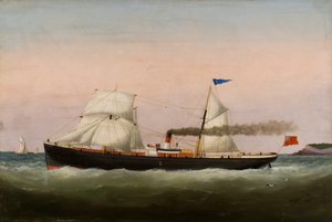 Sailing Boats, Le Havre, 1877 by Edouard Marie Adam