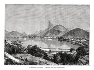 A suburb of Rio de Janeiro, Brazil by Edouard Riou