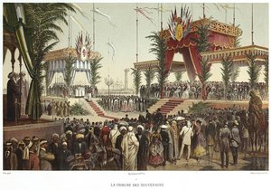 Canal de Suez. La Tribune des Souverains by Edouard Riou