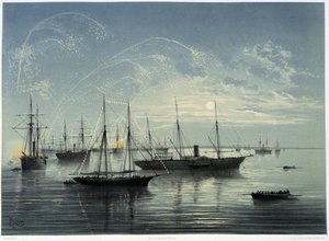 Inauguration of the Suez Canal by G. Nicole. 1869 by Edouard Riou