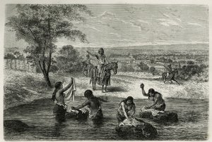 Water Carriers and Washerwomen of Cartago (Colombia) (engraving by Riou, to illustrate the story of America Equinoxiale by E. Andre) by Edouard Riou