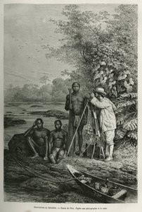 Observation at theodolite (engraving after a drawing by Riou, to illustrate the story 