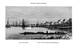 Paramaribo, Republic of Suriname by Edouard Riou