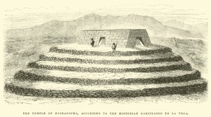The Temple of Huiracocha, according to the historian Garcilasso de la Vega by Edouard Riou
