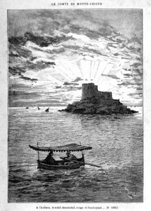 Sailing to the Island - Engraving by Riou, in 