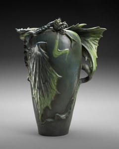 "Dragon" Vase, Riessner, Stellmacher & Kessel by Edouard Stellmacher