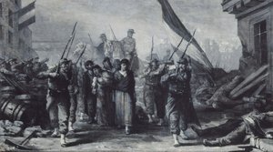 Hôtel de Ville fire in 1871 by Edouard Toudouze