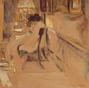Madam Hessel Sewing under the Lamp