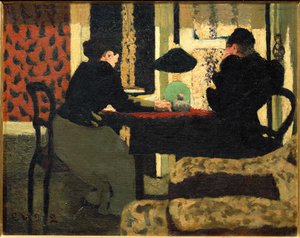 Two Women Under a Lamp