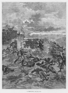 At Mentana (engraving) by Edouardo Matania
