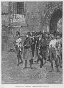 The Arrest of the Lombard-Venetian Carbonari (engraving) by Edouardo Matania