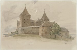 The Neidenburg Castle by Eduard Gaertner