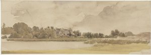 The Amtssee and the Chorin Monastery by Eduard Gaertner