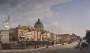 Rear View of the Houses at Schlossfreiheit, Berlin by Eduard Gaertner