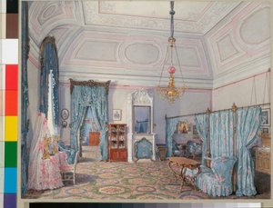The Bedroom of Grand Princess Maria Alexandrovna by Eduard Hau