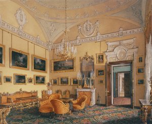 Interiors of the Winter Palace. The First Reserved Apartment. The Drawing-Room of Duke Maximilian Le by Eduard Hau