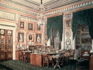The Study of Alexander III at Gatchina Palace, c.1881 by Eduard Hau