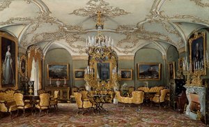 View of the Salon of Alexandra Fyodorovna, Wife of Tsar Nicholas I at Gatchina Palace by Eduard Hau
