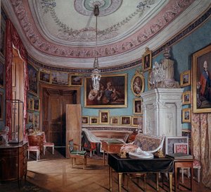 View of the Room of Paul I at Gatchina by Eduard Hau