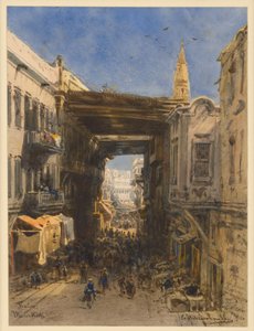 Street in Cairo by Eduard Hildebrandt