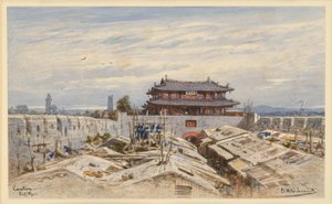 South Gate in Canton by Eduard Hildebrandt