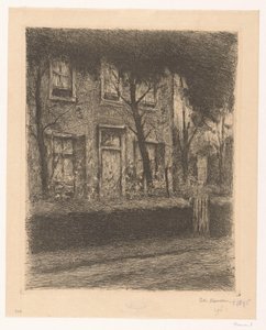 Front Garden of a House with Hedge by Eduard Karsen (signed by artist)