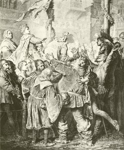 Henry V rejects Falstaff by Eduard von Grutzner