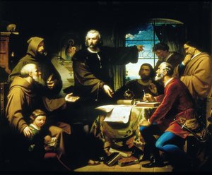 Christopher Columbus in the Convent of La Rábida