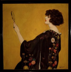 Woman in Profile with Kimono