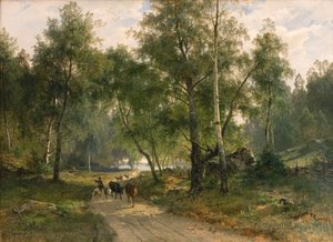 Beneath the Birches. Motif from Mälaren by Edvard Bergh