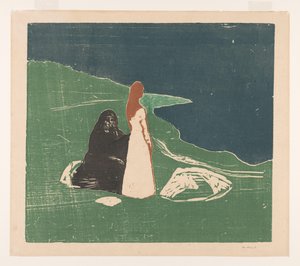 Two Women on the Shore by Edvard Munch (signed by artist)