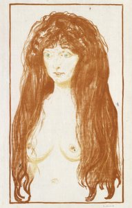 The Sin (Girl with Red Hair and Green Eyes) by Edvard Munch