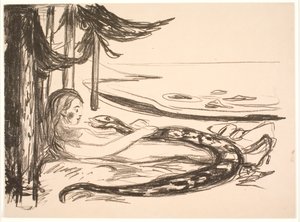 The Woman and the Snake by Edvard Munch