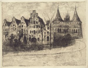 Lübeck (The Holstentor) by Edvard Munch