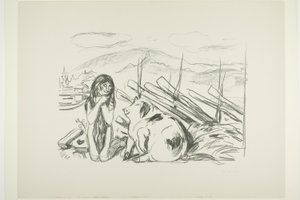 Omega and the Pig by Edvard Munch