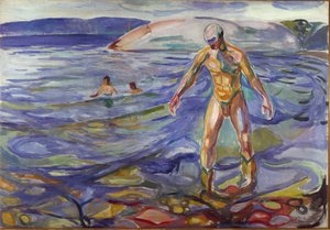 The Bather (1918) by Edvard Munch by Edvard Munch