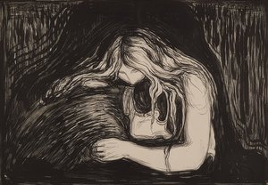 Vampire II. 1895/1902 by Edvard Munch