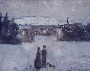 Winter Landscape in Twilight by Edvard Munch