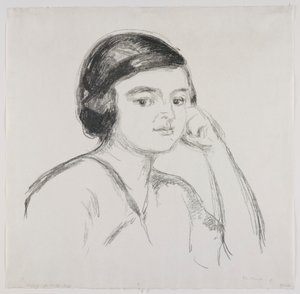 Young Woman with Hand on Her Cheek by Edvard Munch