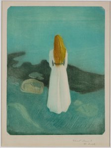 Young Woman on the Seashore by Edvard Munch
